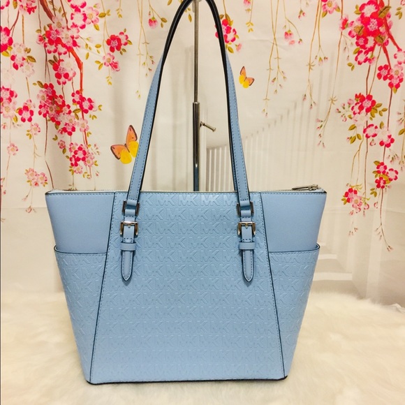 Michael Kors Charlotte Debossed Tote Bag - Picture 3 of 14